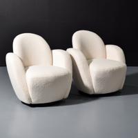 Pair of Michael Wolk Miami Swivel Lounge Chairs - Sold for $6,400 on 03-04-2023 (Lot 335).jpg